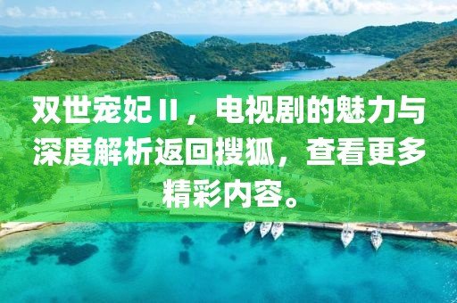雙世寵妃Ⅱ，電視劇的魅力與深度解析返回搜狐，查看更多精彩內容。