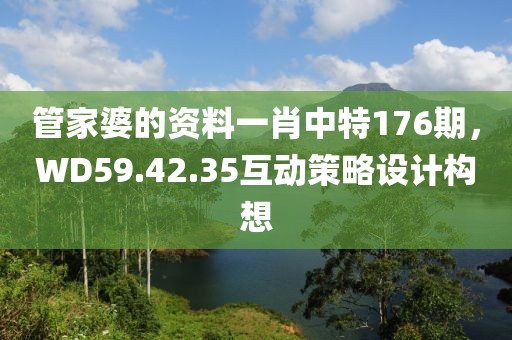 管家婆的資料一肖中特176期，WD59.42.35互動(dòng)策略設(shè)計(jì)構(gòu)想