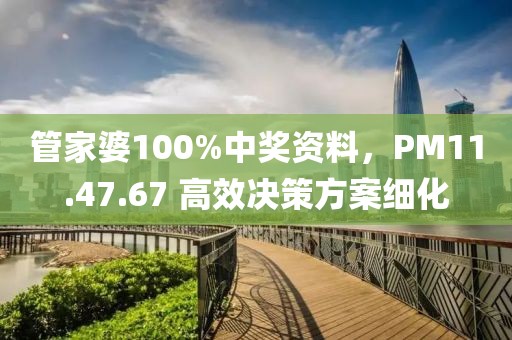 管家婆100%中獎資料，PM11.47.67 高效決策方案細化