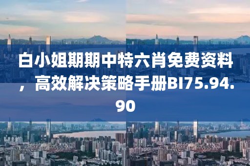 白小姐期期中特六肖免費資料，高效解決策略手冊BI75.94.90