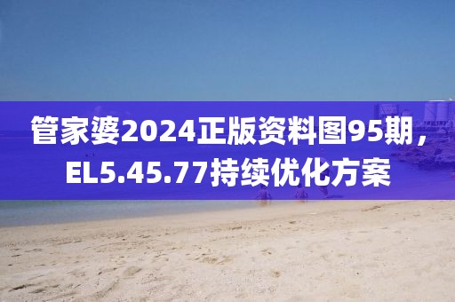 管家婆2024正版資料圖95期，EL5.45.77持續(xù)優(yōu)化方案