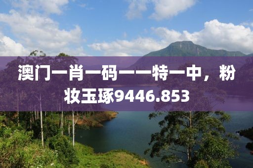澳門一肖一碼一一特一中，粉妝玉琢9446.853