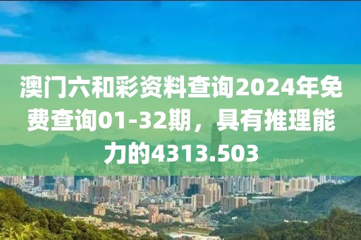 澳門六和彩資料查詢2024年免費查詢01-32期，具有推理能力的4313.503