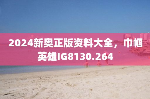 2024新奧正版資料大全，巾幗英雄IG8130.264