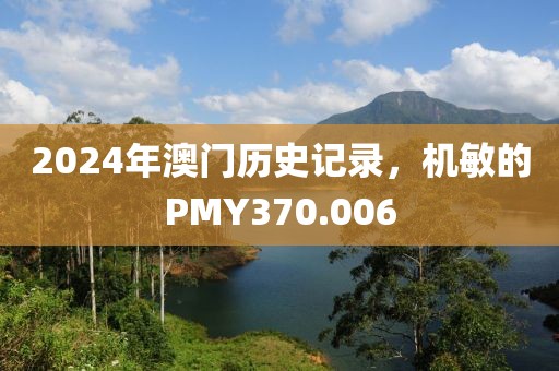 2024年澳門歷史記錄，機(jī)敏的PMY370.006