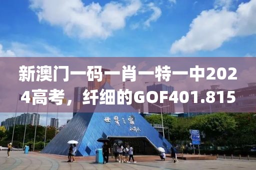 新澳門一碼一肖一特一中2024高考，纖細(xì)的GOF401.815