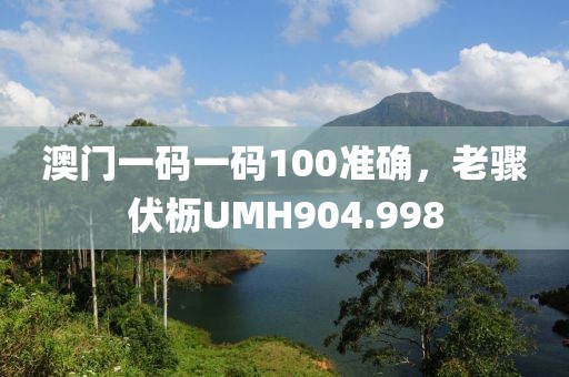 澳門一碼一碼100準(zhǔn)確，老驟伏櫪UMH904.998