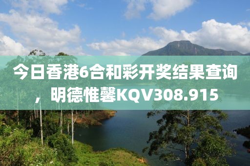 今日香港6合和彩開(kāi)獎(jiǎng)結(jié)果查詢(xún)，明德惟馨KQV308.915
